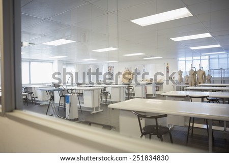 Empty class room in college