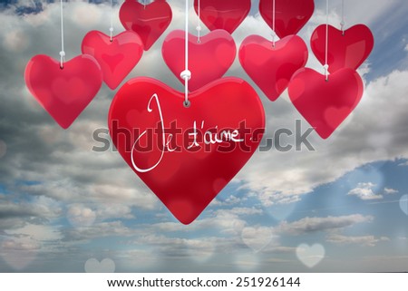 Valentines love hearts against valentines heart design