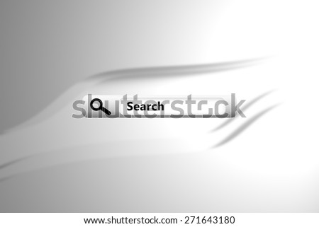 Search engine against abstract white design