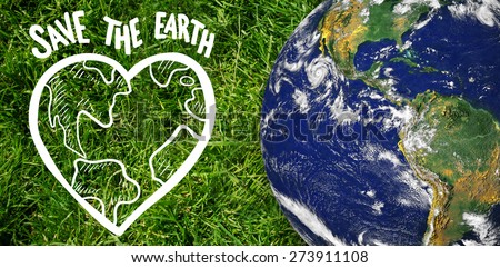 earth against grass background