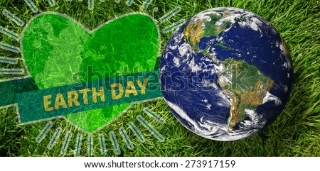 earth against grass background