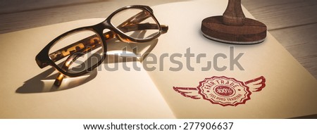 Fair Trade graphic against glasses on notepad