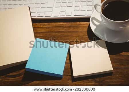 Overhead shot of post its on a desk