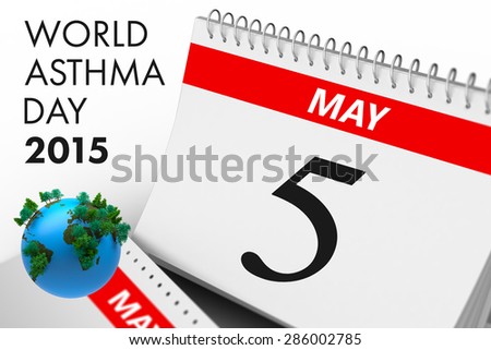 Earth with forest against may calendar