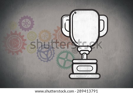 winners cup against white and grey background