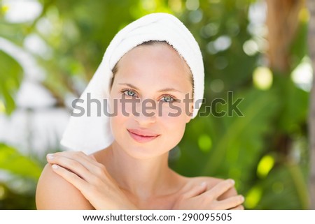 a woman preparing herself for spa day in an health farm