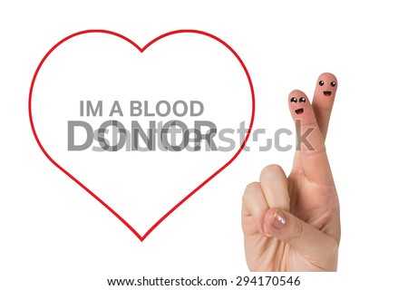 Blood donation against fingers crossed