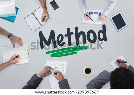 The word method against business meeting