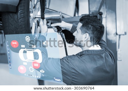 Engineering interface against mechanic adjusting the tire wheel