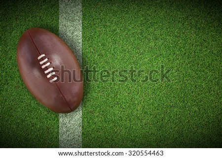american football against pitch with line