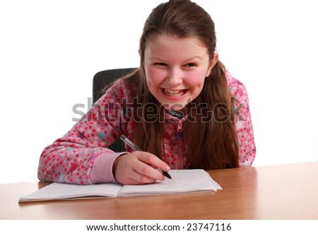 Young Child doing Homework