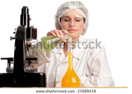Woman working on Medical research in a lab