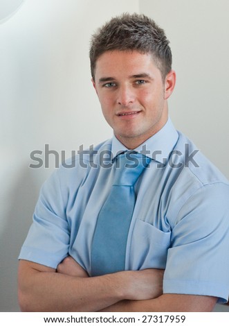 Businessman with his arms folded