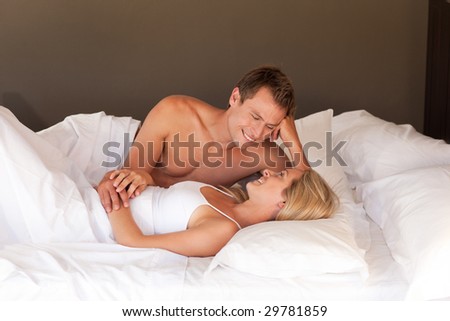 Young Couple staring into each others eyes