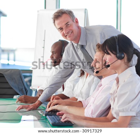 Senior business manager in a call center