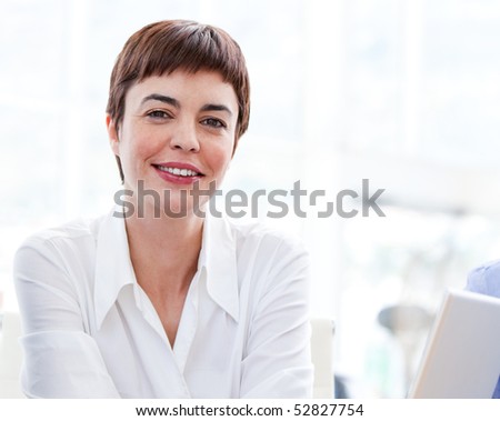 Portrait of a self-assured businesswoman at work