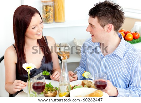 La Cenicienta Cantante(Joe y tu) cap 191[TERMINADA] - Página 7 Stock-photo-young-caucasian-couple-having-dinner-at-home-in-the-kitchen-60262447