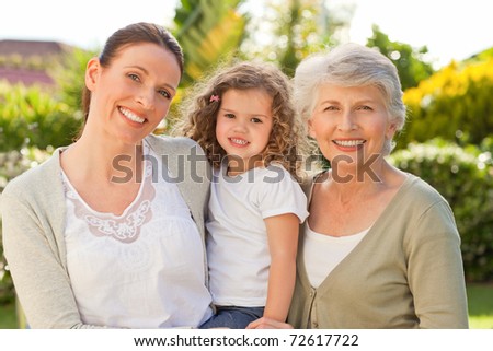 Portrait of a family looking at the camera