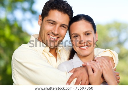 Happy couple in the park