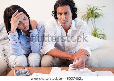 Young couple experiencing financial problems
