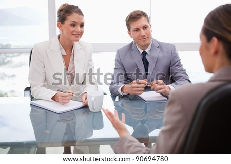 Business people in a negotiation