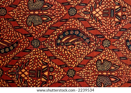 Detail of a batik design from Bintan, Indonesia.