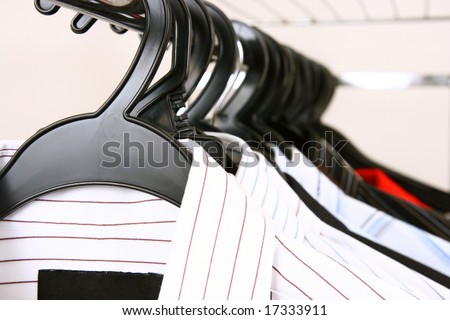 Clothes hanger with business shirts