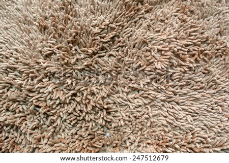 Brown fluffy carpet