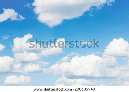 Cloudy blue summer sky freedom background