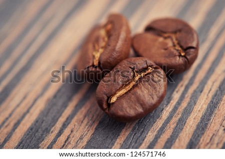closeup of coffee beans background