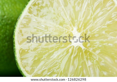 closeup of fresh lime background