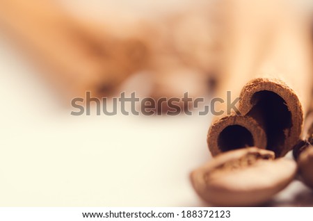 close up of cinnamon stick