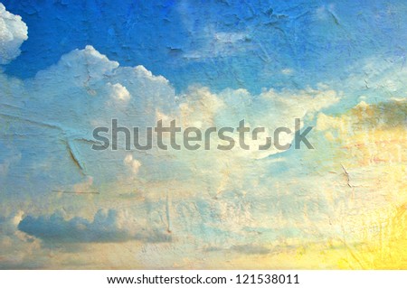 Texture of painted wall, Sky background