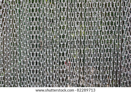 curtain steel chain at the zoo bird cage