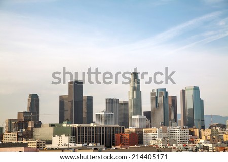 Los Angeles cityscape on a sunny day