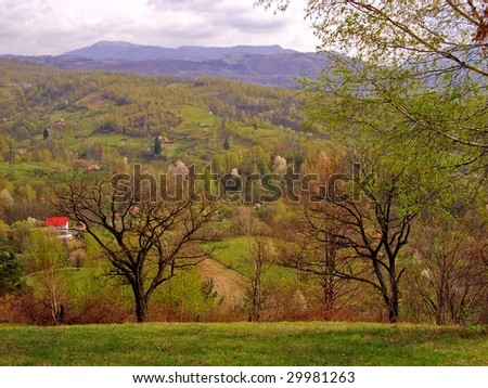 Landscape around Petrosani, Romania
