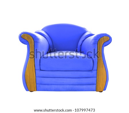 Blue Leather Couch