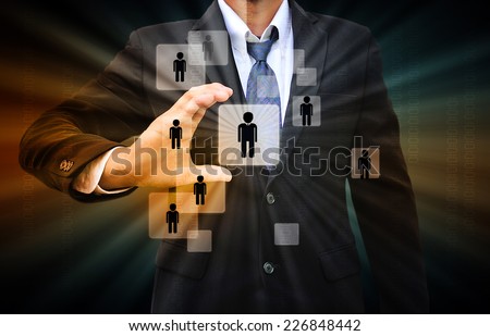 Businessman Choosing the right person