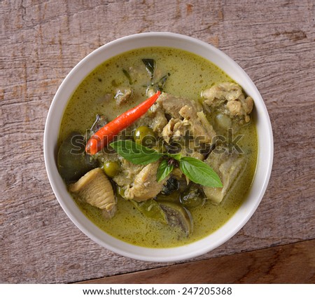 Green chicken Curry , Thai cuisine