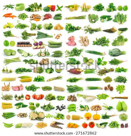 fresh vegetable isolated on a white background