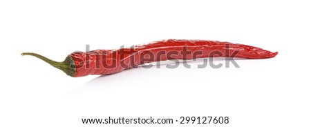 chilli peppers isolated on white background