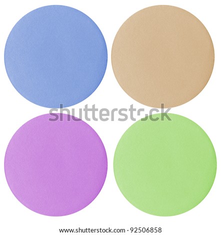 Makeup color swatches - eyeshadow, pressed powder isolated on white