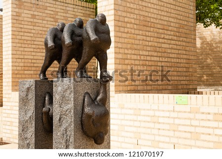 LIECHTENSTEIN, VADUZ - MAY 18: Bronze sculpture \