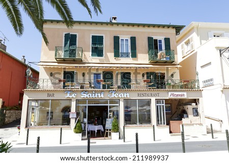 SAINT JEAN, FRANCE - MAY 23, 2014: Cityscape of Saint Jean Cap Ferrat, famous one of the most beautiful tourist destinations and one of the most expensive residential location in the world