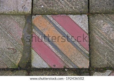 Auschwitz, Poland - November 5, 2008: footpath tiles former synagogue, which leads to the gas chamber in the former concentration and extermination camp Auschwitz-Birkenau in Poland.