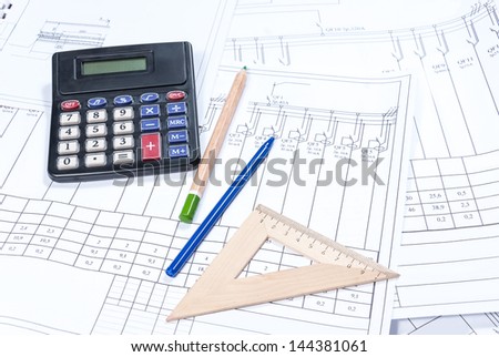 Electrical scheme, calculation and drawing