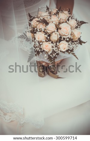 bridal bouquet  in the bride\'s hands