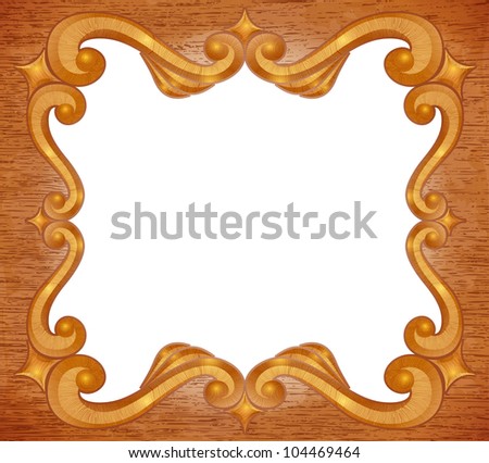 realistic vintage wooden frame