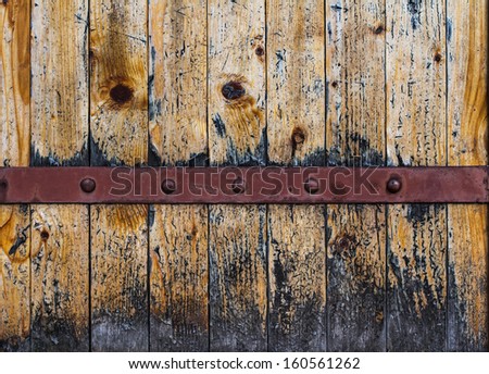 wooden background with metal line