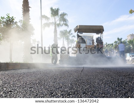 asphalt pavement works for road repairing